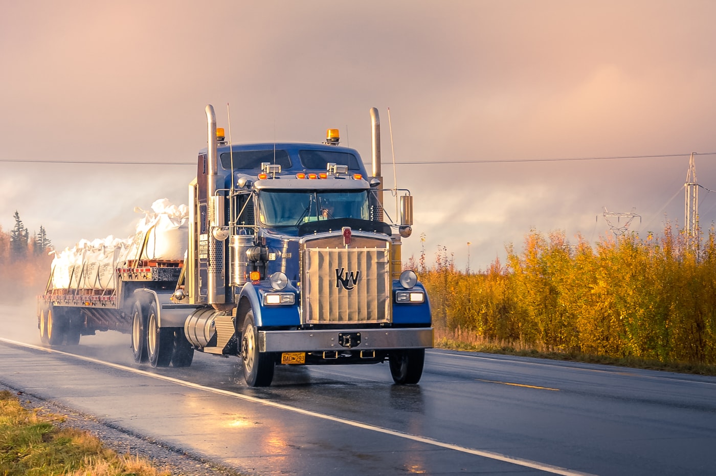 Heavy truck on the road