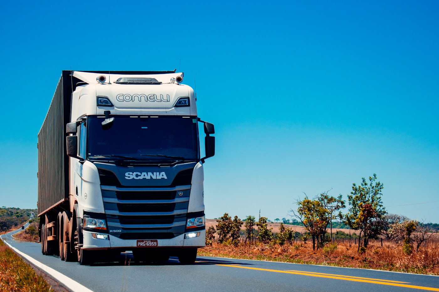 Truck on an Indian highway