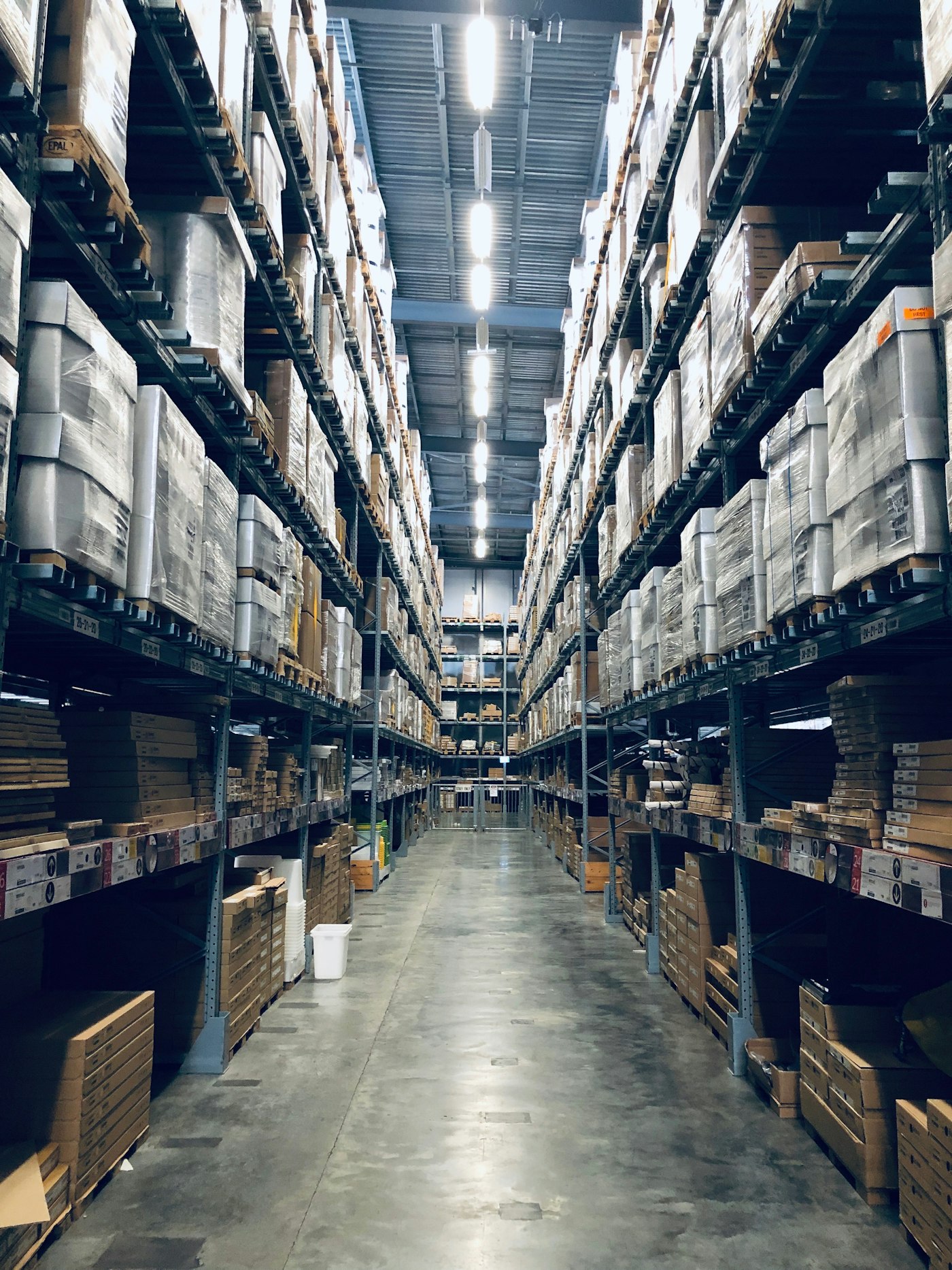 Goods waiting in a warehouse